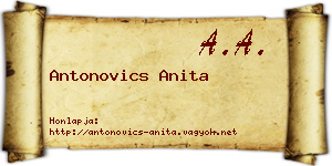 Antonovics Anita névjegykártya